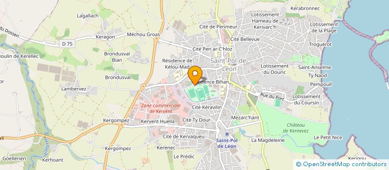 localisation de l'entreprise ASSOCIATION DES PARENTS D'ELEVES DU COLLEGE JACQUES PREVERT  SAINT-POL-DE-LEON