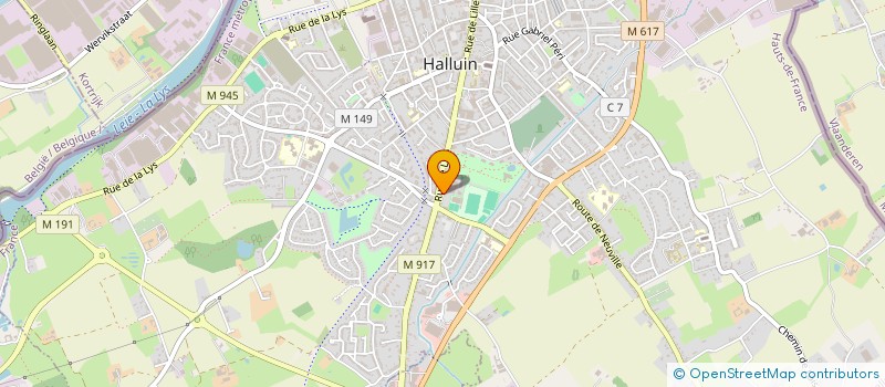 localisation de l'entreprise ASSOCIATION DES PARENTS D'ELEVES DU COLLEGE LILI KELLER ROSENBERG D'HALLUIN  HALLUIN