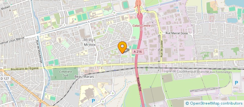 localisation de l'entreprise ASSOCIATION DES PARENTS D'ELEVES DU COLLEGE MARTIN LUTHER KING à CALAIS