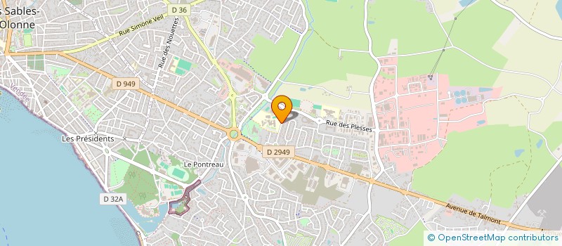 localisation de l'entreprise ASSOCIATION DES PARENTS D'ELEVES DU COLLEGE PRIVE AMIRAL MERVEILLEUX DU VIGNAUX à LES SABLES D'OLONNE