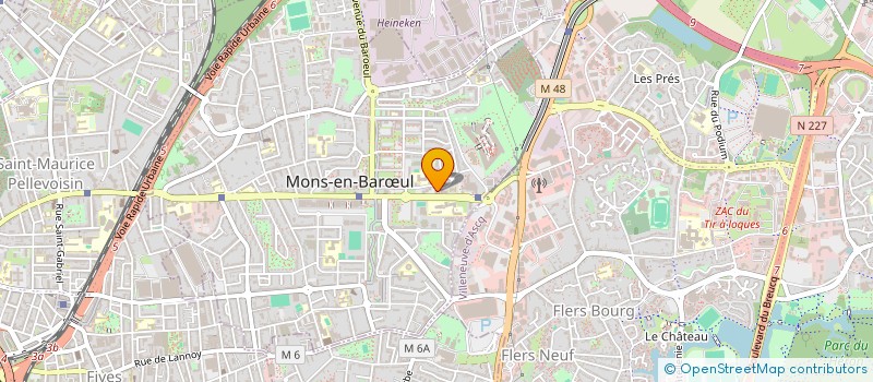 localisation de l'entreprise ASSOCIATION DES PARENTS D'ELEVES DU COLLEGE RABELAIS DE MONS EN BAROEUL (A.P.E. DU COLLEGE RABELAIS)  MONS-EN-BARUL