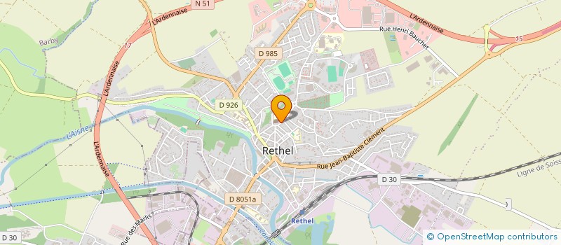 localisation de l'entreprise ASSOCIATION DES PARENTS D'ELEVES DU COLLEGE SORBON  RETHEL