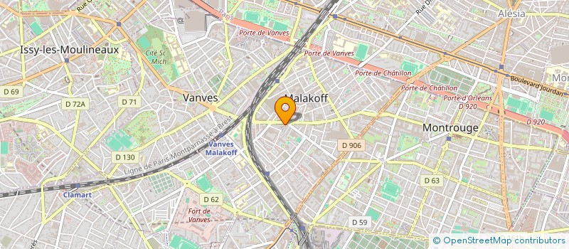 localisation de l'entreprise ASSOCIATION DES PARENTS D'ELEVES DU CONSERVATOIRE DE MALAKOFF  MALAKOFF