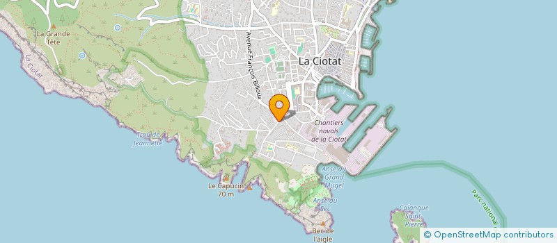 localisation de l'entreprise ASSOCIATION DES PARENTS D ELEVES DU CONSERVATOIRE DE MUSIQUE DE LA CIOTAT  LA CIOTAT