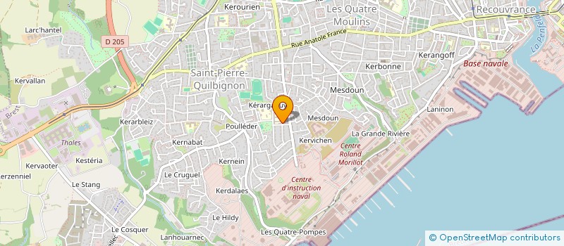 localisation de l'entreprise ASSOCIATION DES PARENTS D'ELEVES DU GROUPE SCOLAIRE DE KERARGAOUYAT  BREST