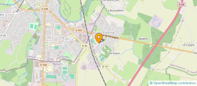 localisation de l'entreprise ASSOCIATION DES PARENTS D'ELEVES DU GROUPE SCOLAIRE DE SAINT PATERNE  SAINT-PATERNE - LE CHEVAIN