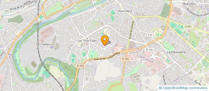 localisation de l'entreprise ASSOCIATION DES PARENTS D'ELEVES DU GROUPE SCOLAIRE JACQUES BREL à POITIERS