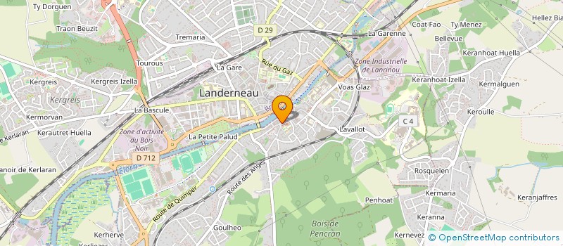 localisation de l'entreprise ASSOCIATION DES PARENTS D'ELEVES DU GROUPE SCOLAIRE JULES FERRY - JEAN MACE à LANDERNEAU