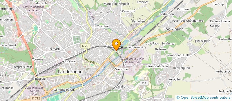 localisation de l'entreprise ASSOCIATION DES PARENTS D'ELEVES DU GROUPE SCOLAIRE MARIE CURIE à LANDERNEAU