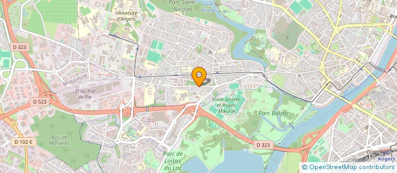 localisation de l'entreprise ASSOCIATION DES PARENTS D'ELEVES DU GROUPE SCOLAIRE MONTESQUIEU à ANGERS