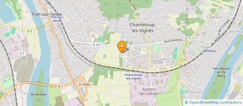 localisation de l'entreprise ASSOCIATION DES PARENTS D'ELEVES DU GROUPE SCOLAIRE RIMBAUD à CHANTELOUP-LES-VIGNES