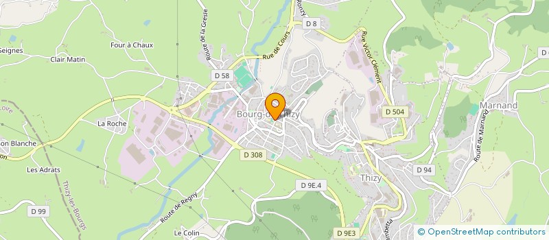 localisation de l'entreprise ASSOCIATION DES PARENTS D'ELEVES DU GROUPE SCOLAIRE SAINTE THERESE DE BOURG DE THIZY à THIZY-LES-BOURGS