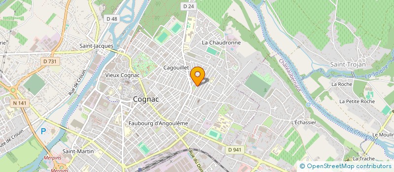 localisation de l'entreprise ASSOCIATION DES PARENTS D'ELEVES DU GROUPE SCOLAIRE SIMONE VEIL à COGNAC