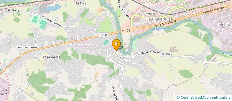 localisation de l'entreprise ASSOCIATION DES PARENTS D'ELEVES DU GROUPE SCOLAIRE TOULOUSE LAUTREC à SAIX