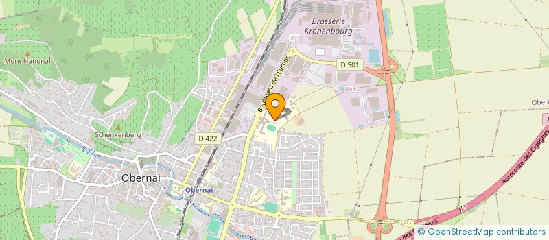 localisation de l'entreprise ASSOCIATION DES PARENTS D'ELEVES DU LYCEE AGRICOLE D'OBERNAI  OBERNAI