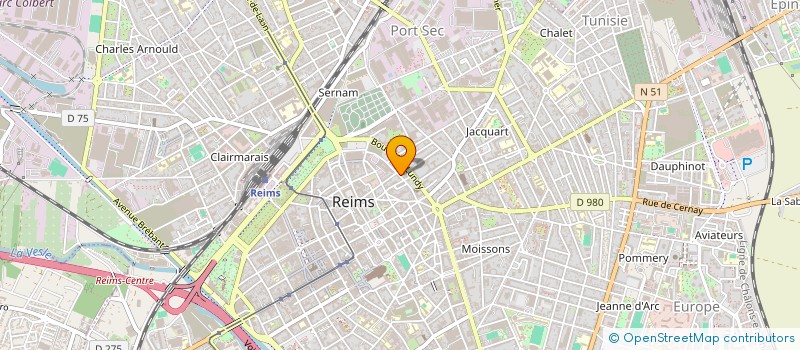 localisation de l'entreprise ASSOCIATION DES PARENTS D'ELEVES DU LYCEE JEAN XXIII  REIMS