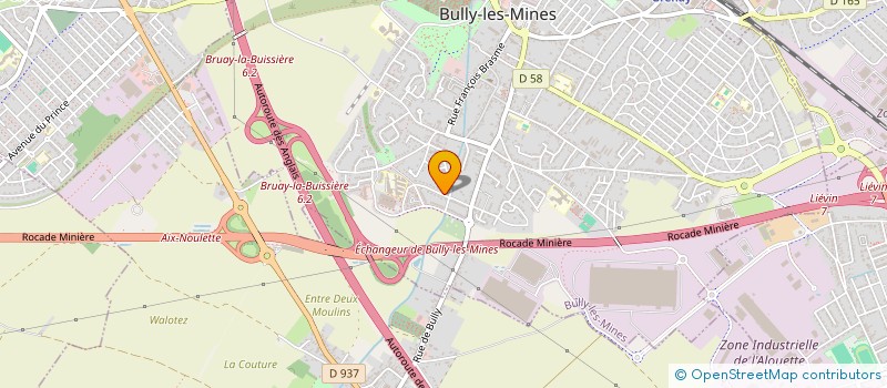 localisation de l'entreprise ASSOCIATION DES PARENTS D'ELEVES DU LYCEE LEO LAGRANGE DE BULLY LES MINES  BULLY LES MINES