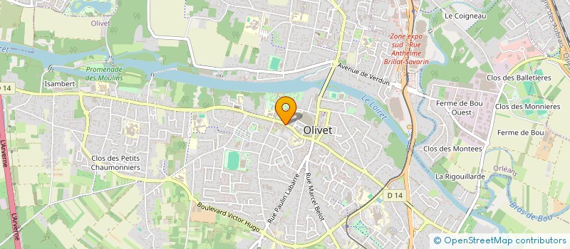 localisation de l'entreprise ASSOCIATION DES PARENTS D'ELEVES DU POUTYL à OLIVET