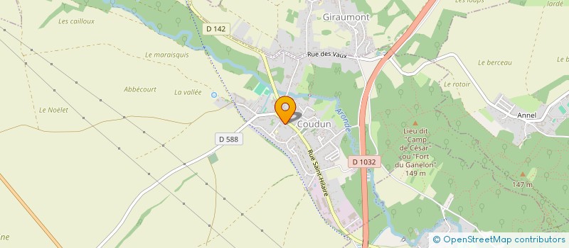 localisation de l'entreprise ASSOCIATION DES PARENTS D'ELEVES DU R.P.I. COUDUN-GIRAUMONT  COUDUN