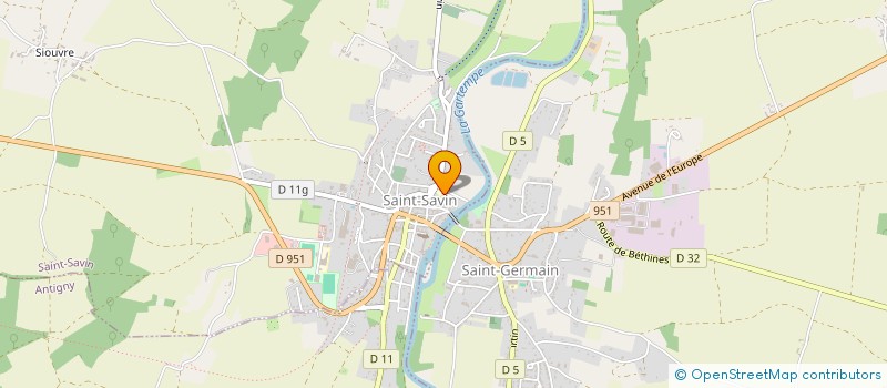 localisation de l'entreprise ASSOCIATION DES PARENTS D'ELEVES DU VAL DE GARTEMPE  SAINT-SAVIN-SUR-GARTEMPE