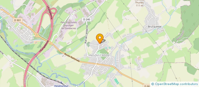 localisation de l'entreprise ASSOCIATION DES PARENTS D'ELEVES DU VERT GINIAU  HESDIN-L'ABBE