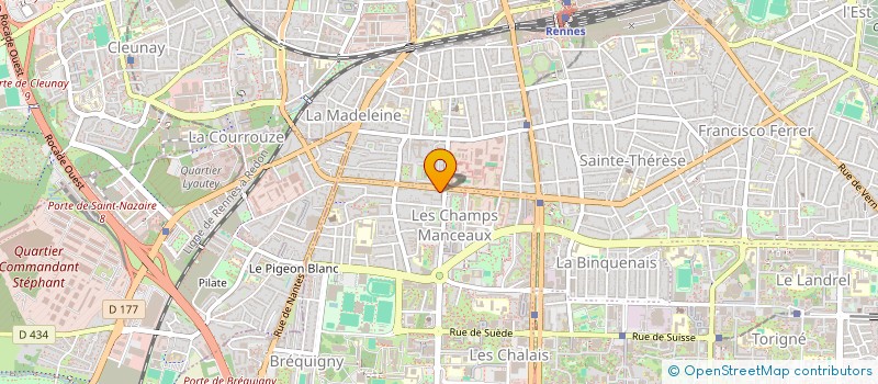 localisation de l'entreprise ASSOCIATION DES PARENTS D'ELEVES ECOLE CLEMENCEAU  RENNES