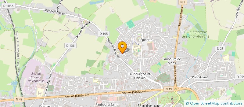 localisation de l'entreprise ASSOCIATION DES PARENTS D'ELEVES ECOLE PRIMAIRE PIERRE CORNEILLE  MAUBEUGE