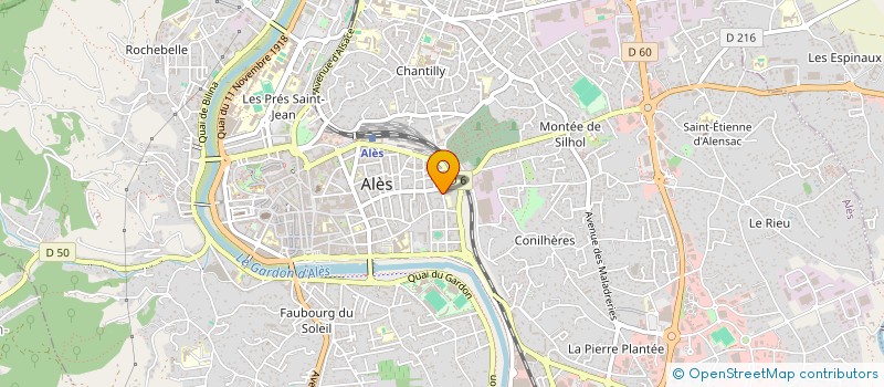 localisation de l'entreprise ASSOCIATION DES PARENTS D'ELEVES ECOLES MATERNELLE ET ELEMENTAIRE MARIE CURIE  ALES