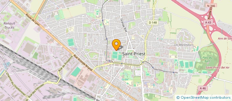 localisation de l'entreprise ASSOCIATION DES PARENTS D'ELEVES ENSEMBLE POUR L'ECOLE JEAN JAURES DE SAINT PRIEST  SAINT-PRIEST