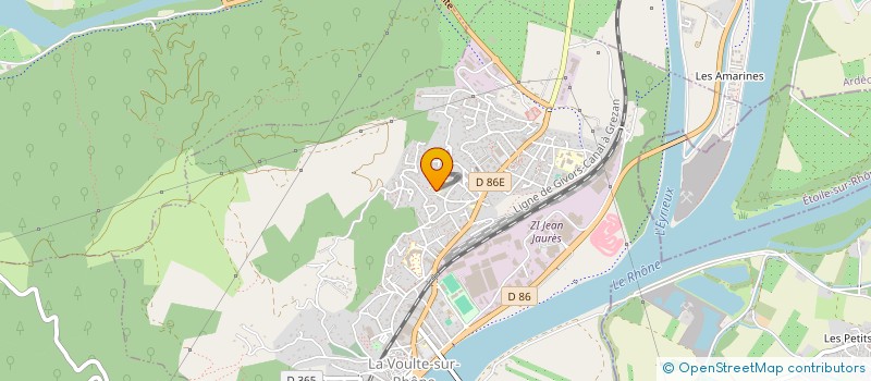 localisation de l'entreprise ASSOCIATION DES PARENTS D ELEVES ET AMIS DE ARDECHE MUSIQUE ET DANSE ANTENNE DE LA VOULTE SUR RHONE  LA VOULTE-SUR-RHONE