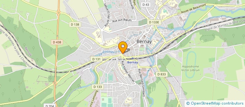localisation de l'entreprise ASSOCIATION DES PARENTS D'ELEVES ET AMIS DE L'ECOLE DE MUSIQUE DE LA COMMUNAUTE DE COMMUNES DE BERNAY ET DES ENVIRONS à BERNAY
