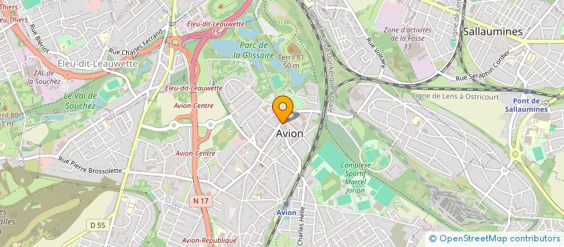 localisation de l'entreprise ASSOCIATION DES PARENTS D ELEVES ET AMIS DE L ECOLE MUNICIPALE DE MUSIQUE D AVION  AVION