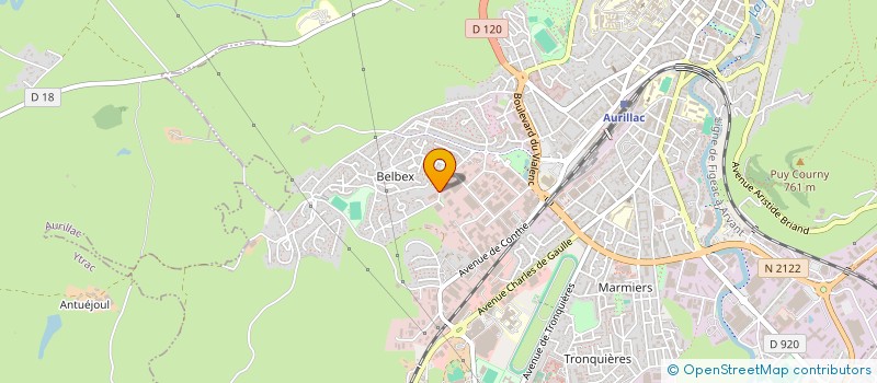 localisation de l'entreprise ASSOCIATION DES PARENTS D'ELEVES ET AMIS DE L'ECOLE OUVERTE DE BELBEX  AURILLAC