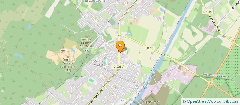 localisation de l'entreprise ASSOCIATION DES PARENTS D'ELEVES ET AMIS DE L'ECOLE PRIMAIRE BRUHENAUT  ESCAUTPONT