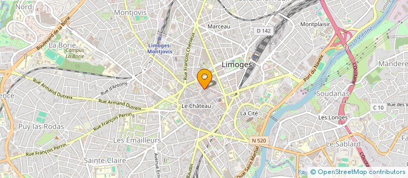 localisation de l'entreprise ASSOCIATION DES PARENTS D ELEVES ET AMIS DU CONSERVATOIRE à LIMOGES