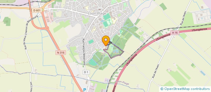 localisation de l'entreprise ASSOCIATION DES PARENTS D'ELEVES ET AMIS DU GROUPE SCOLAIRE GERARD-PHILIPE  LOON-PLAGE