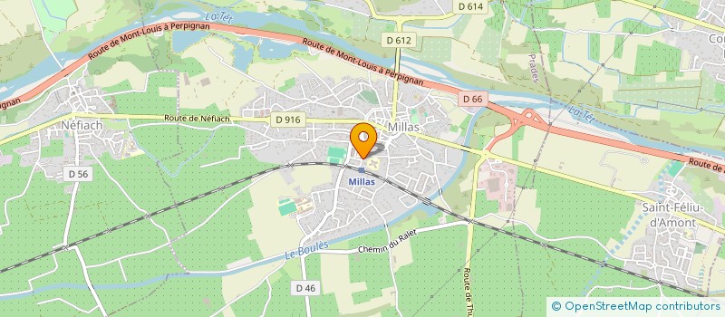 localisation de l'entreprise ASSOCIATION DES PARENTS D'ELEVES ET DES AMIS DE L'ECOLE PUBLIQUE DE MILLAS  MILLAS