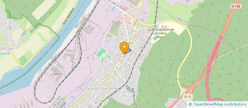 localisation de l'entreprise ASSOCIATION DES PARENTS D ELEVES ET ELEVES DU CONSERVATOIRE DE GRAND-COURONNE ET PETIT-COURONNE  GRAND-COURONNE
