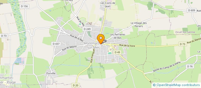 localisation de l'entreprise ASSOCIATION DES PARENTS D'ELEVES HAUTEVILLE MONTMARTIN  MONTMARTIN-SUR-MER