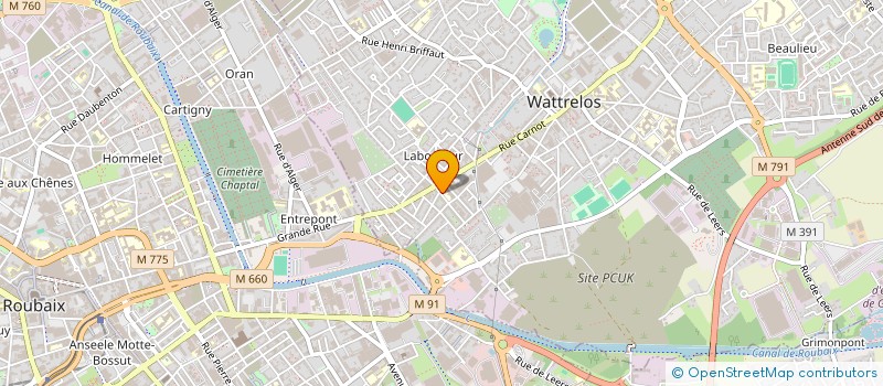 localisation de l'entreprise ASSOCIATION DES PARENTS D'ELEVES JEAN MACE WATTRELOS  WATTRELOS