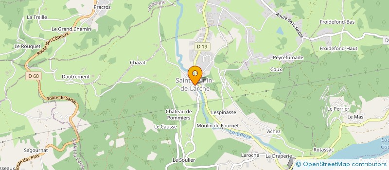 localisation de l'entreprise ASSOCIATION DES PARENTS D'ELEVES LISSAC-ST CERNIN DE LARCHE  SAINT-CERNIN-DE-LARCHE