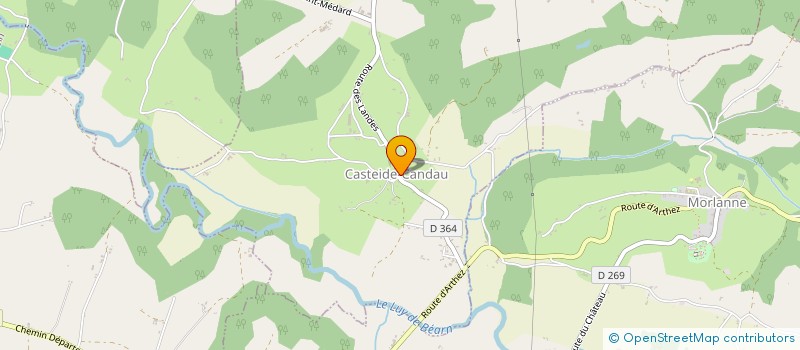 localisation de l'entreprise ASSOCIATION DES PARENTS D'ELEVES MORLANNE / CASTEIDE  CASTEIDE-CANDAU
