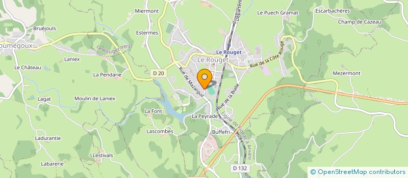 localisation de l'entreprise ASSOCIATION DES PARENTS D'ELEVES ROUMEGOUX - CAYROLS à ROUMEGOUX