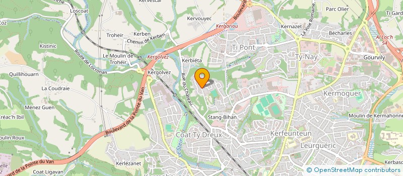 localisation de l'entreprise ASSOCIATION DES PARENTS D ELEVES SAINT JEAN BAPTISTE à QUIMPER