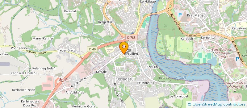 localisation de l'entreprise ASSOCIATION DES PARENTS D'ELEVES YAK'A  QUIMPER