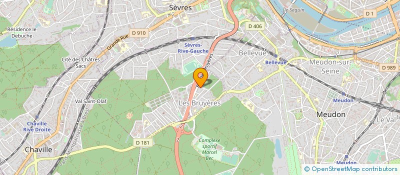 localisation de l'entreprise ASSOCIATION DES PARENTS DE L'ECOLE MONTESSORI 21 DE SEVRES à SEVRES