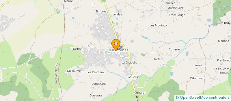 localisation de l'entreprise ASSOCIATION DES PARENTS DE L'ENSEIGNEMENT LIBRE ( A.P.E.L )  QUINTENAS