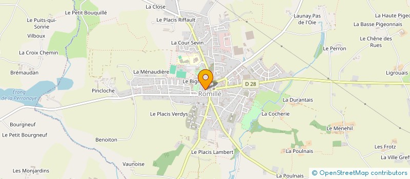 localisation de l'entreprise ASSOCIATION DES PARENTS DE L'ENSEIGNEMENT LIBRE DE L'ECOLE PRIMAIRE PRIVEE SAINT MARTIN DE ROMILLE  ROMILLE