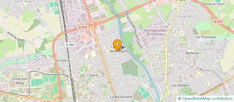 localisation de l'entreprise ASSOCIATION DES PARENTS DES ECOLES DE LA MADELEINE ( APEM)  LE MANS