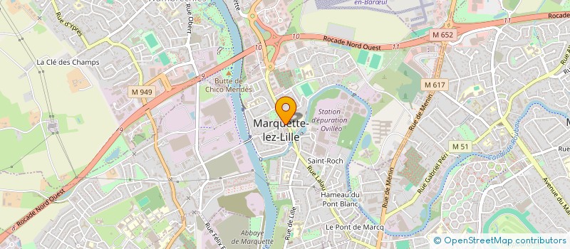 localisation de l'entreprise ASSOCIATION DES PARENTS DES ELEVES ET DES AMIS DU CONSERVATOIRE DE MARQUETTE  MARQUETTE-LEZ-LILLE